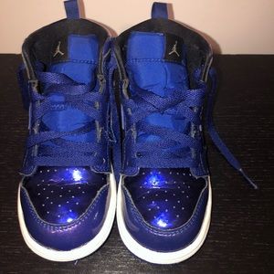 Blue Nike Jordan high tops